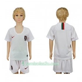 Camisolas de futebol Portugal Criança Equipamento Alternativa Copa do Mundo 2018 Manga Curta